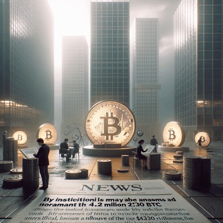 Институционалы могут накопить свыше 4,2 млн BTC к 2026 году — ожидается приток на сумму $430 млрд